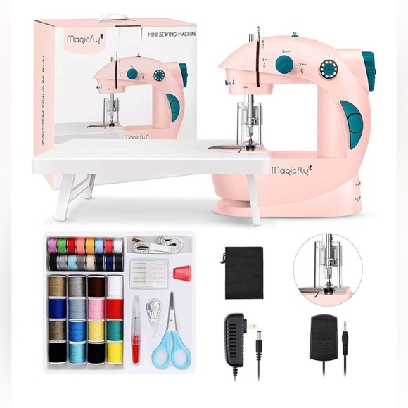 Magicfly Pink Mini Sewing Machine - Picture 9 of 9